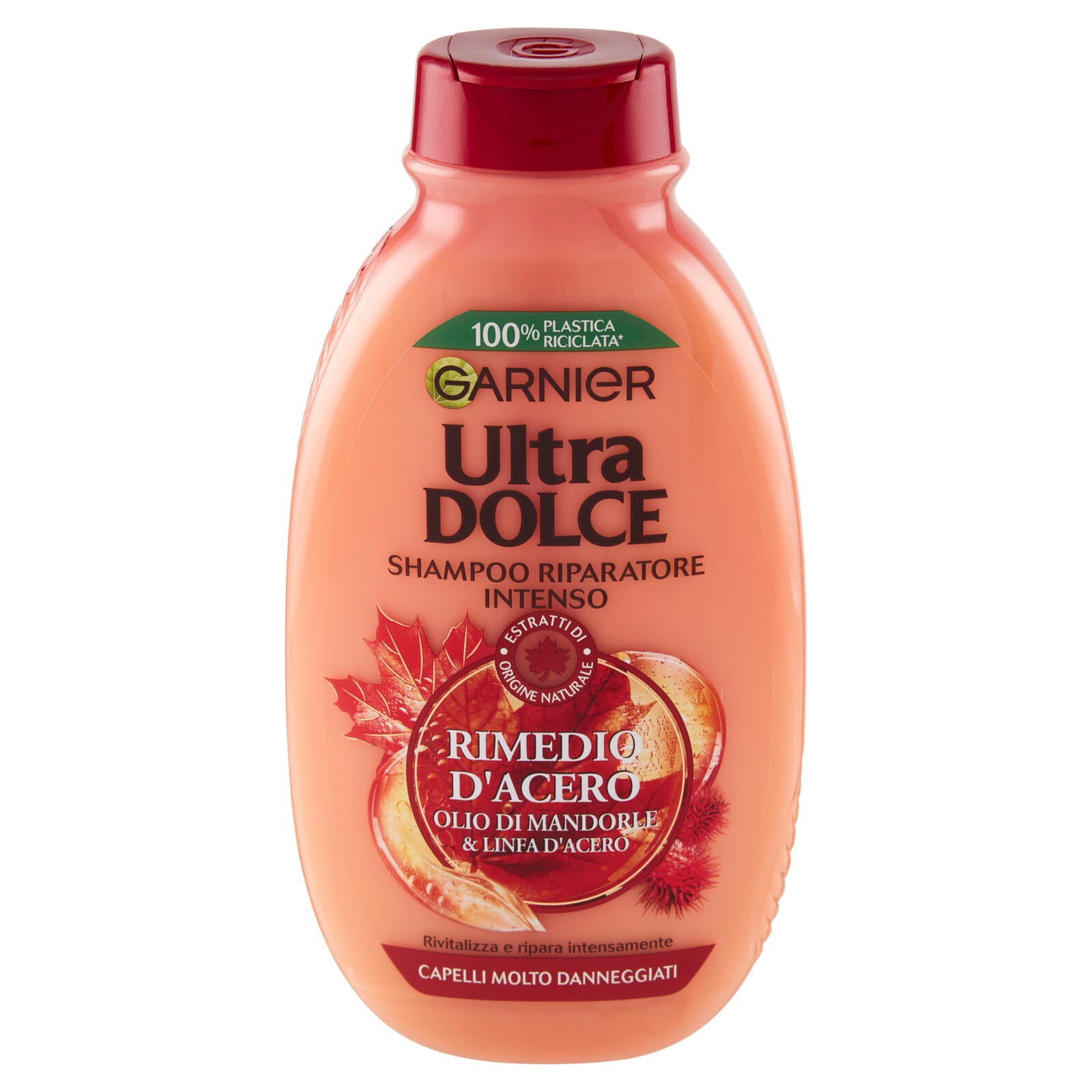 Garnier Ultra Dolce Shampoo Rimedio d'Acero per capelli danneggiati, senza parabeni, 250 ml