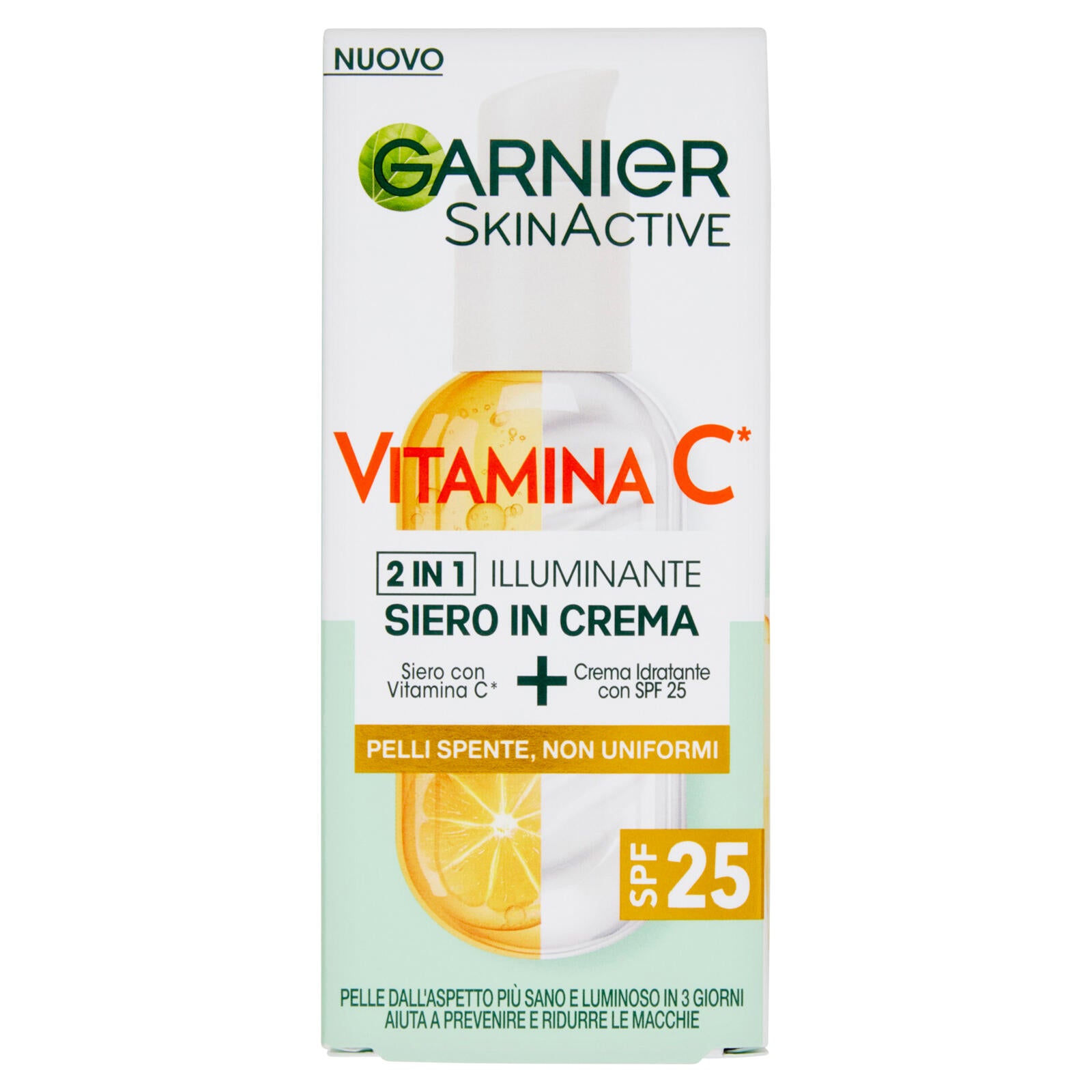Garnier Siero in Crema Vitamina C, Illuminante e Idratante, Per Pelli Spente e Non Uniformi, 50ml