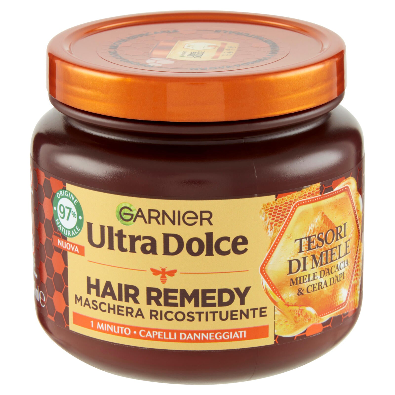 Garnier Ultra Dolce Hair Remedy Maschera per Capelli Ricostituente Tesori di Miele, 340 ml