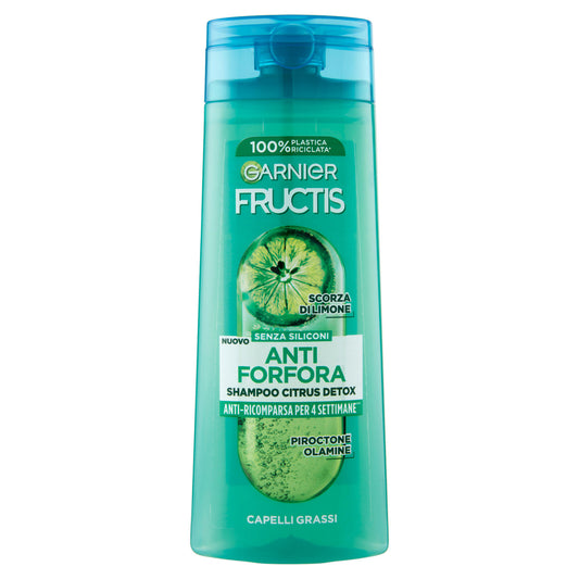 Garnier Fructis Shampoo Antiforfora Citrus Detox, ideale per capelli grassi, 250 ml