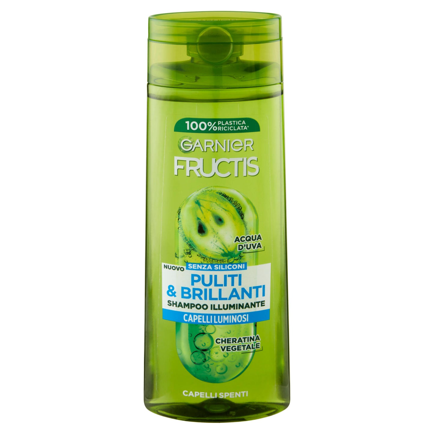 Garnier Fructis Shampoo Puliti & Brillanti, shampoo illuminante per capelli spenti, 250 ml