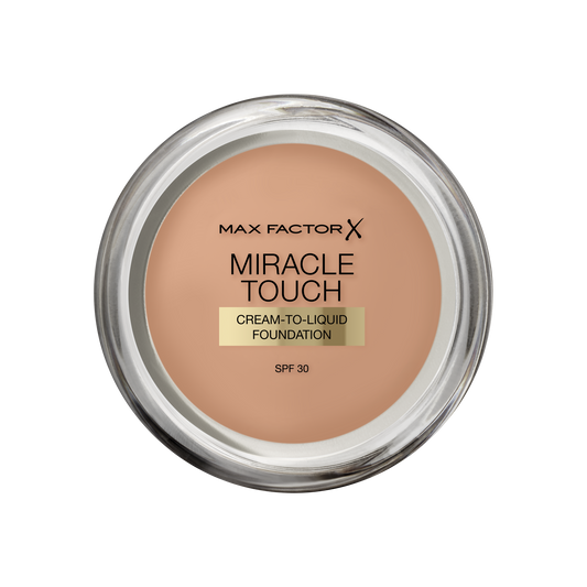 Max Factor Miracle Touch, Fondotinta Coprente con Acido Ialuronico, 080 Bronze, 12 ml