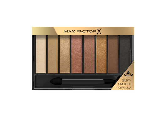 Max Factor Masterpiece Nude Palette, 8 Ombretti dal Colore Intenso, Formula Cremosa Sfumabile, 3 Finish, Tonalità Golden Nudes