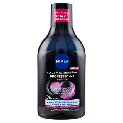 Nivea Acqua Micellare Bifase Professional anche per Pelli Sensibili 400 ml (25563231)