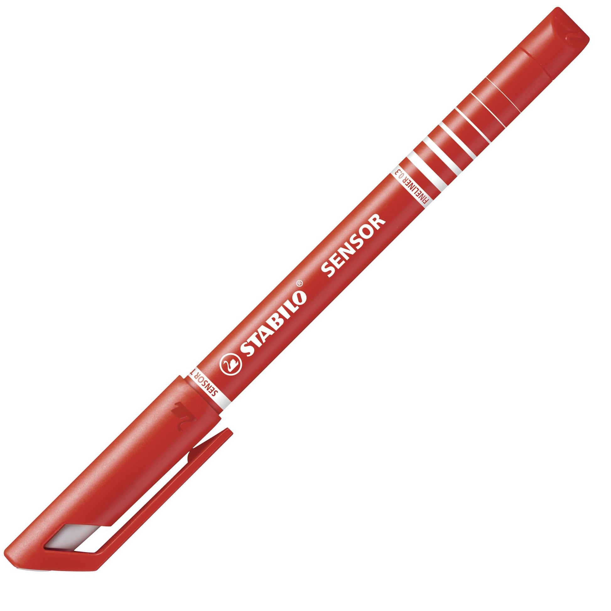 Fineliner con punta ammortizzata - STABILO SENSOR F - Tratto Fine (0,3 mm) - Rosso (25529291)