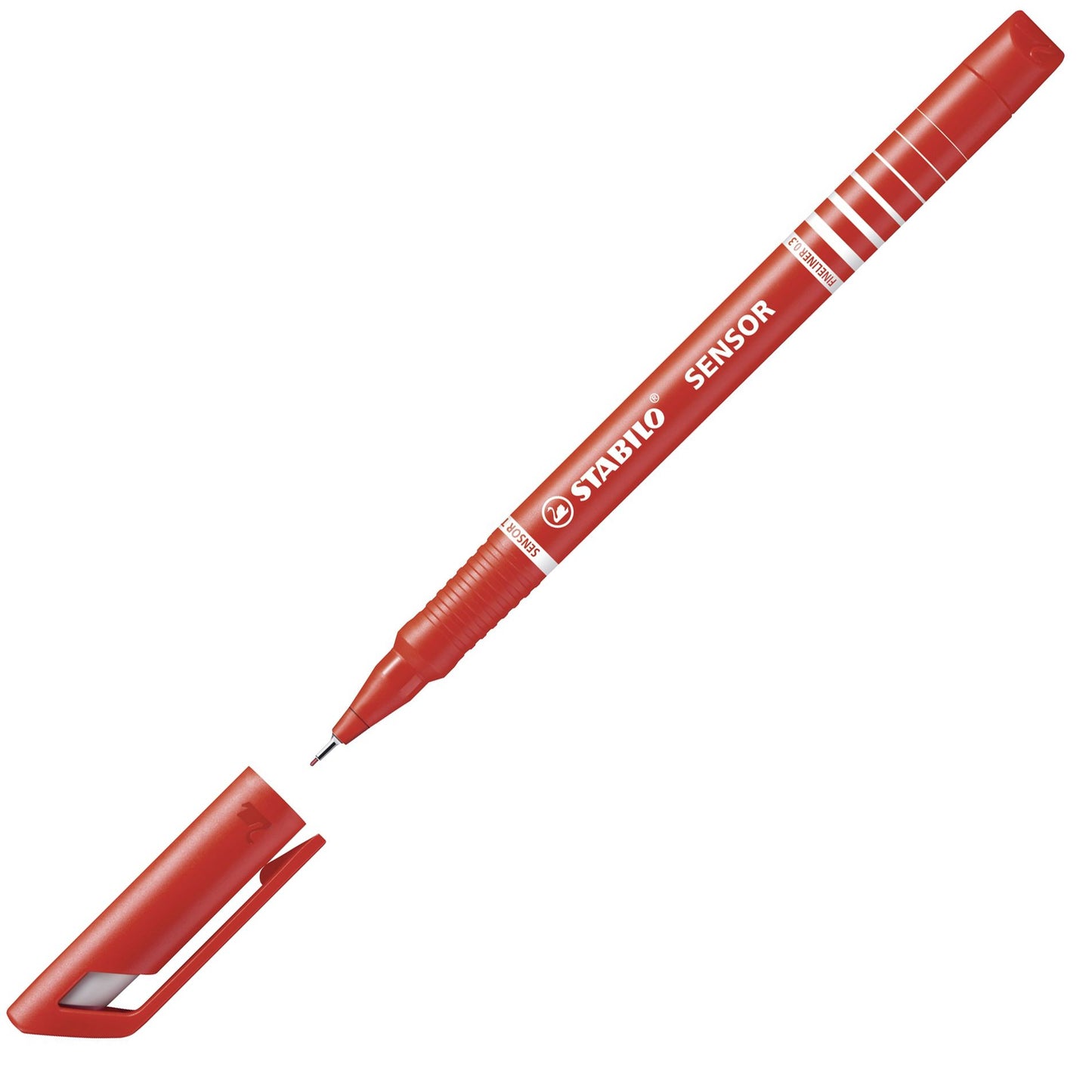Fineliner con punta ammortizzata - STABILO SENSOR F - Tratto Fine (0,3 mm) - Rosso (25529292)