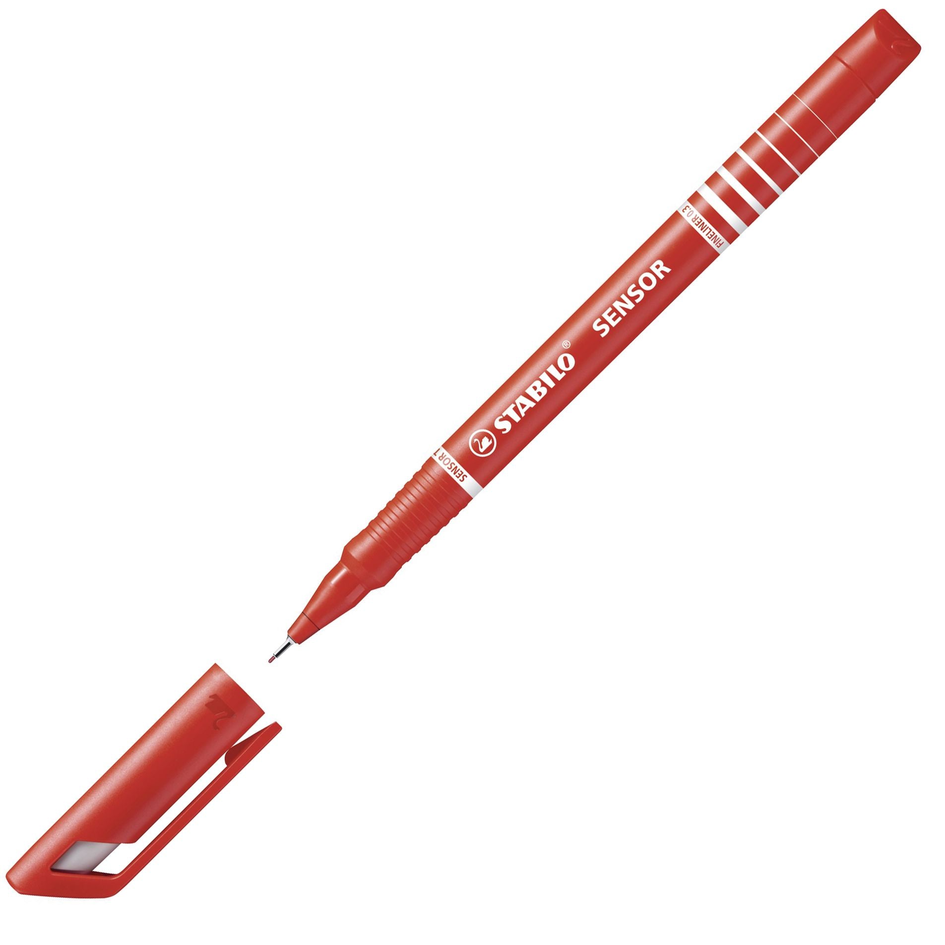 Fineliner con punta ammortizzata - STABILO SENSOR F - Tratto Fine (0,3 mm) - Rosso (25529292)