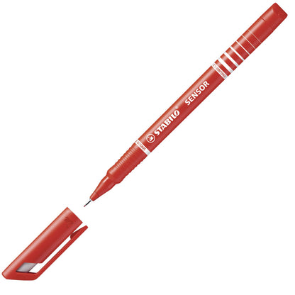 Fineliner con punta ammortizzata - STABILO SENSOR F - Tratto Fine (0,3 mm) - Rosso (25529292)