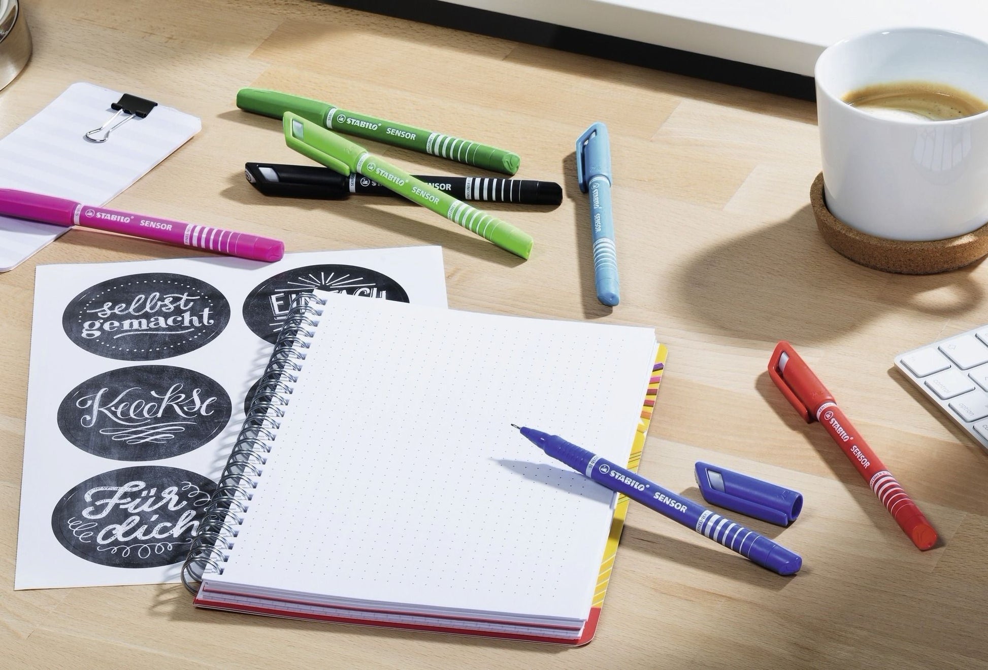 Fineliner con punta ammortizzata - STABILO SENSOR F - Tratto Fine (0,3 mm) - Nero (25529281)