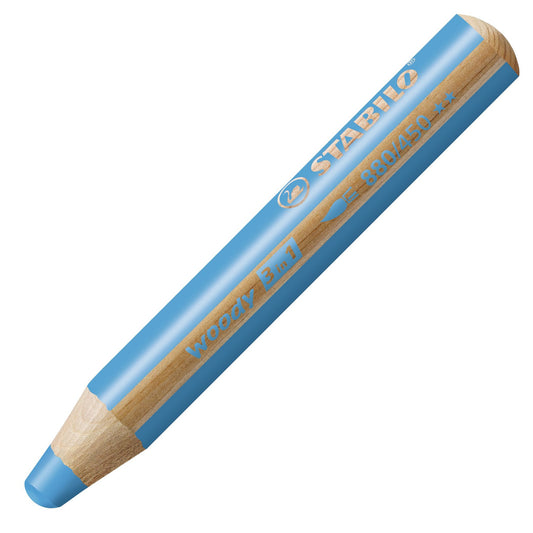 Matita colorata Multi-Funzione - STABILO woody 3 in 1 - Blu cyan (25541305)