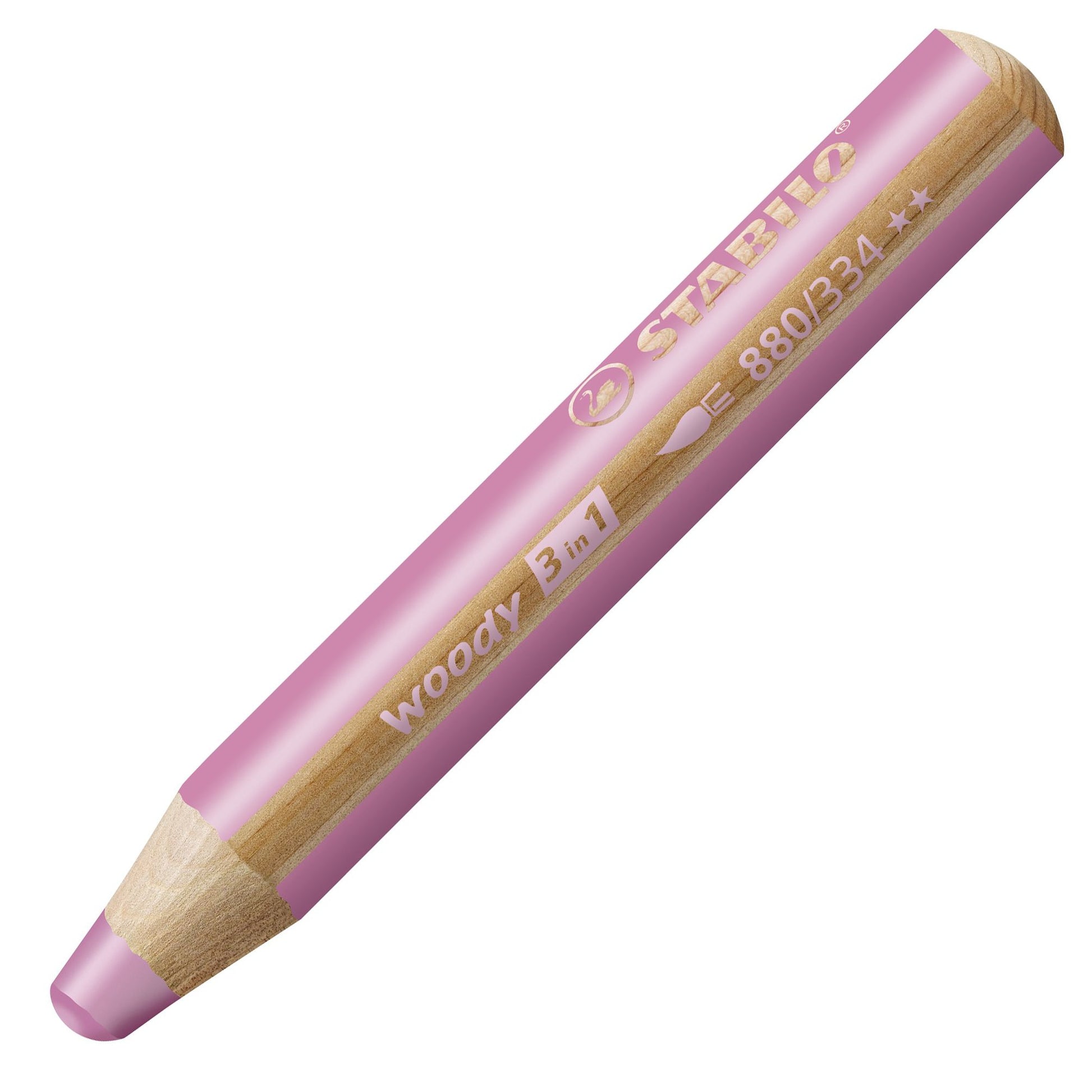 Matita colorata Multi-Funzione - STABILO woody 3 in 1 - Rosa (25544127)