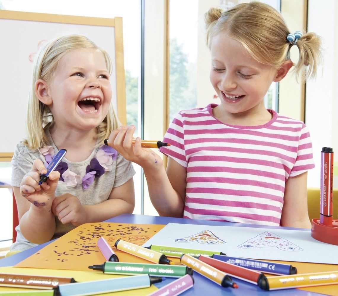 Pennarello triangolare con punta ammortizzata - STABILO Trio Scribbi - Arancione (25577487)