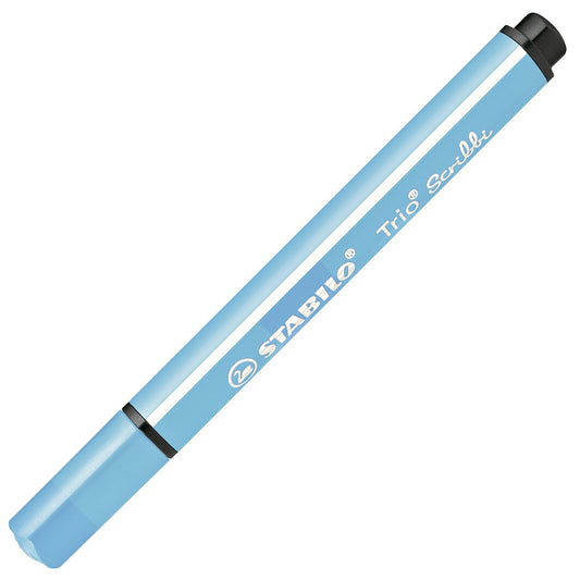 Pennarello triangolare con punta ammortizzata - STABILO Trio Scribbi - Azzurro (25577645)