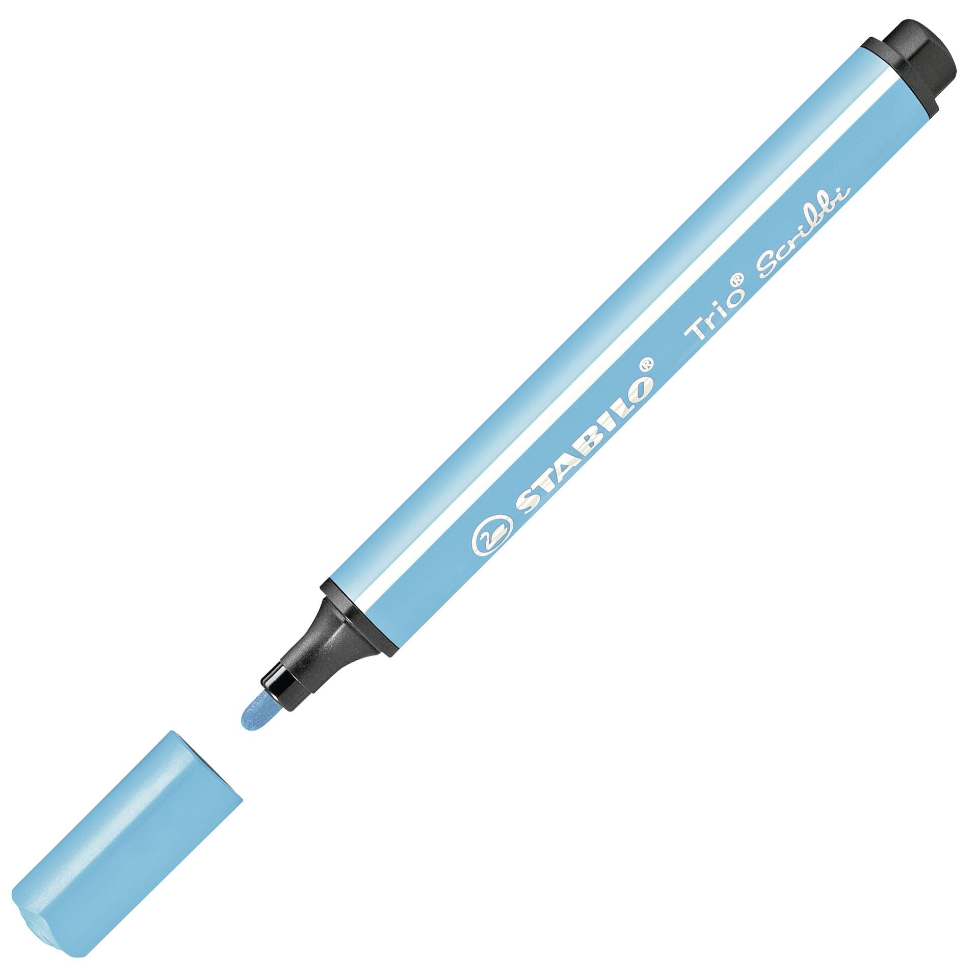 Pennarello triangolare con punta ammortizzata - STABILO Trio Scribbi - Azzurro (25577646)