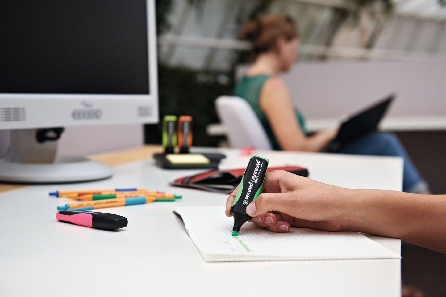 Evidenziatore Ecosostenibile - STABILO GREEN BOSS - 83% Plastica Riciclata - Arancione (25527250)