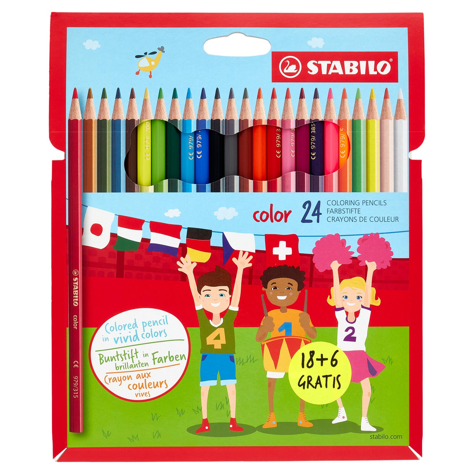 STABILO color matite colorate - astuccio da 18 + 6 pz. (25608143)