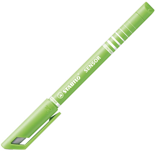 Fineliner con punta ammortizzata - STABILO SENSOR F - Tratto Fine (0,3 mm) - Verde foglia (25529312)