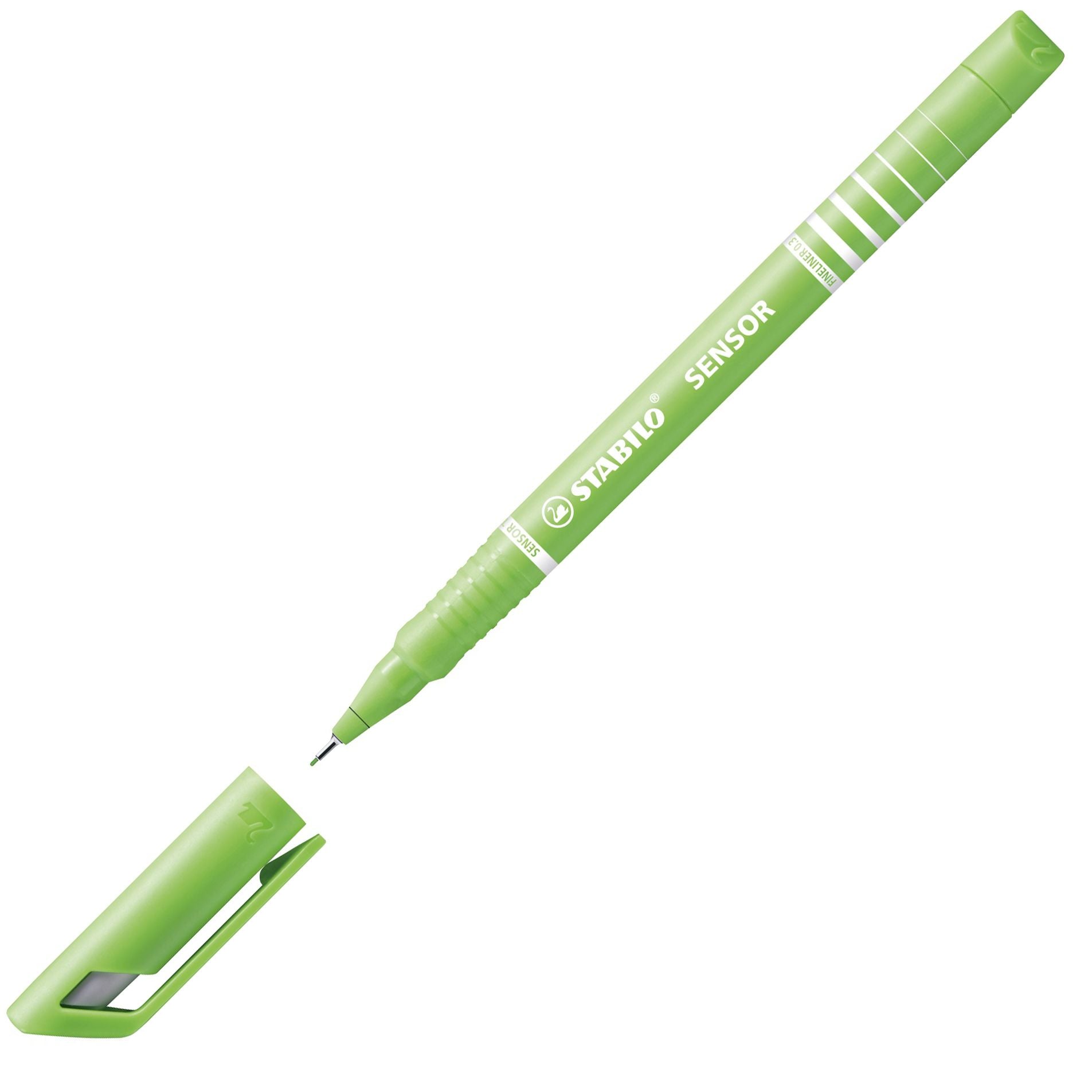Fineliner con punta ammortizzata - STABILO SENSOR F - Tratto Fine (0,3 mm) - Verde foglia (25529313)