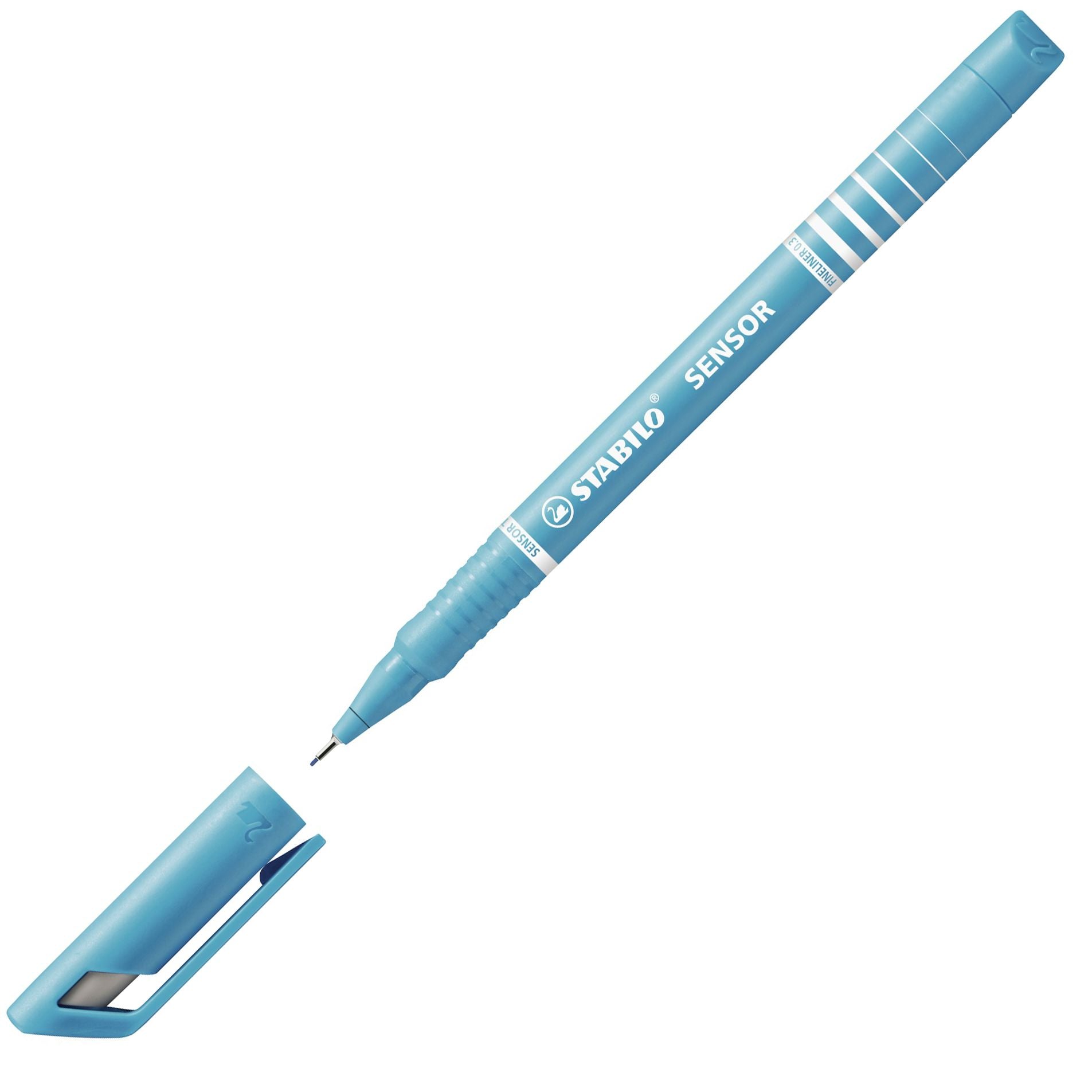 Fineliner con punta ammortizzata - STABILO SENSOR F - Tratto Fine (0,3 mm) - Turchese (25529299)