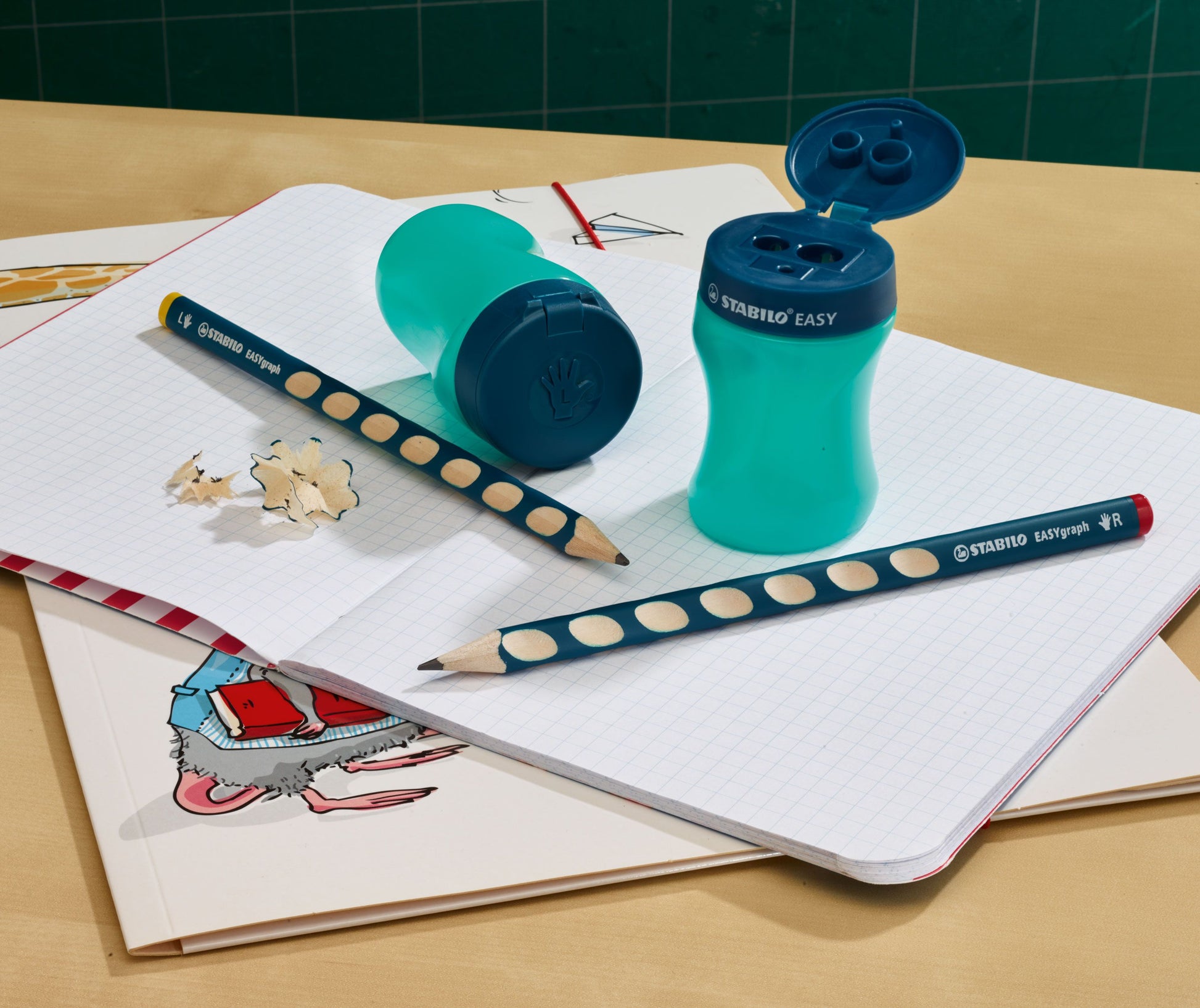 Temperamatite Ergonomico - STABILO EASYtemperino per Destrimani - Petrolio (25610165)