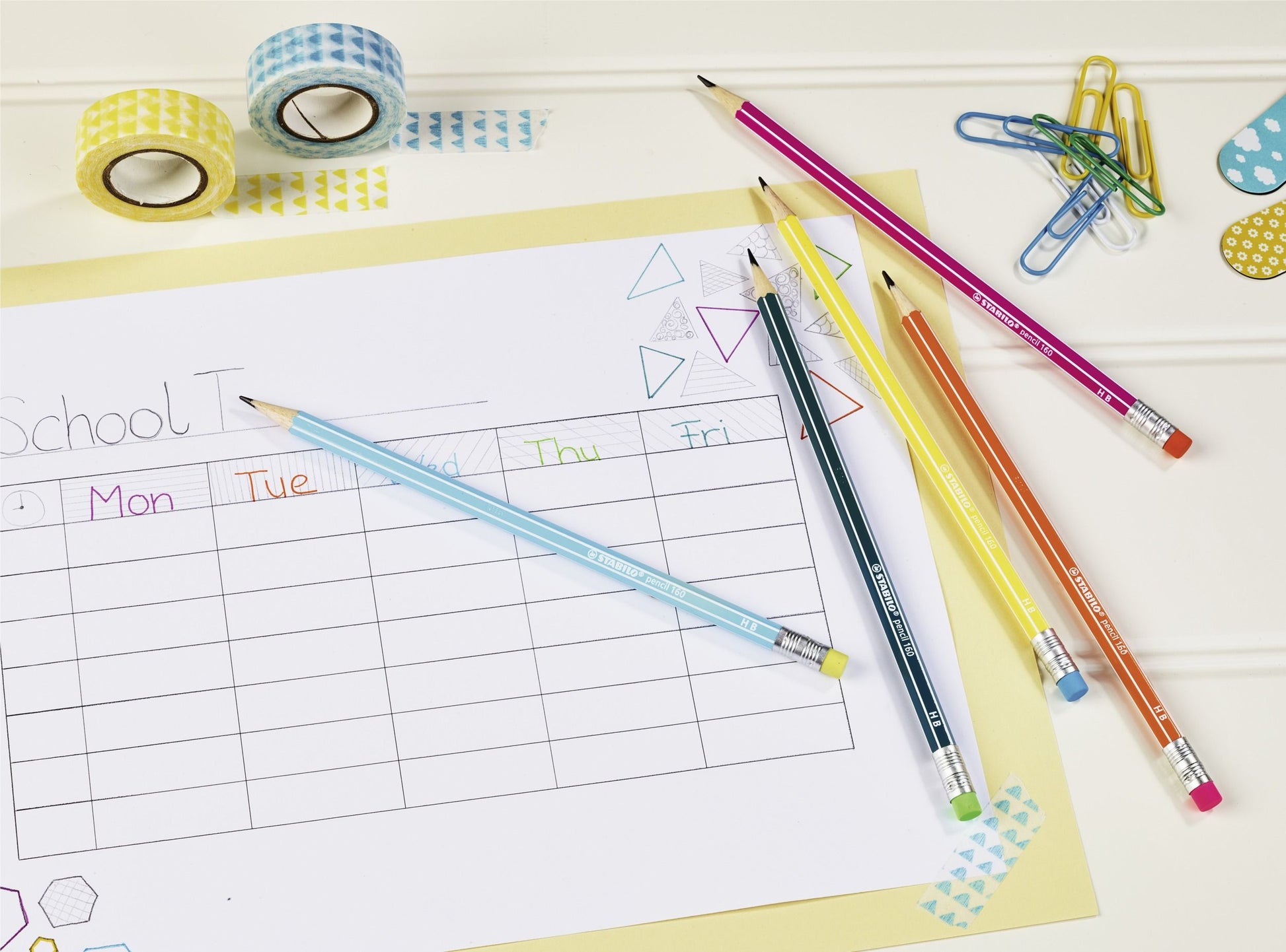 Matita in grafite - STABILO Pencil 160 con gommino - Blu - Gradazione HB (25545191)