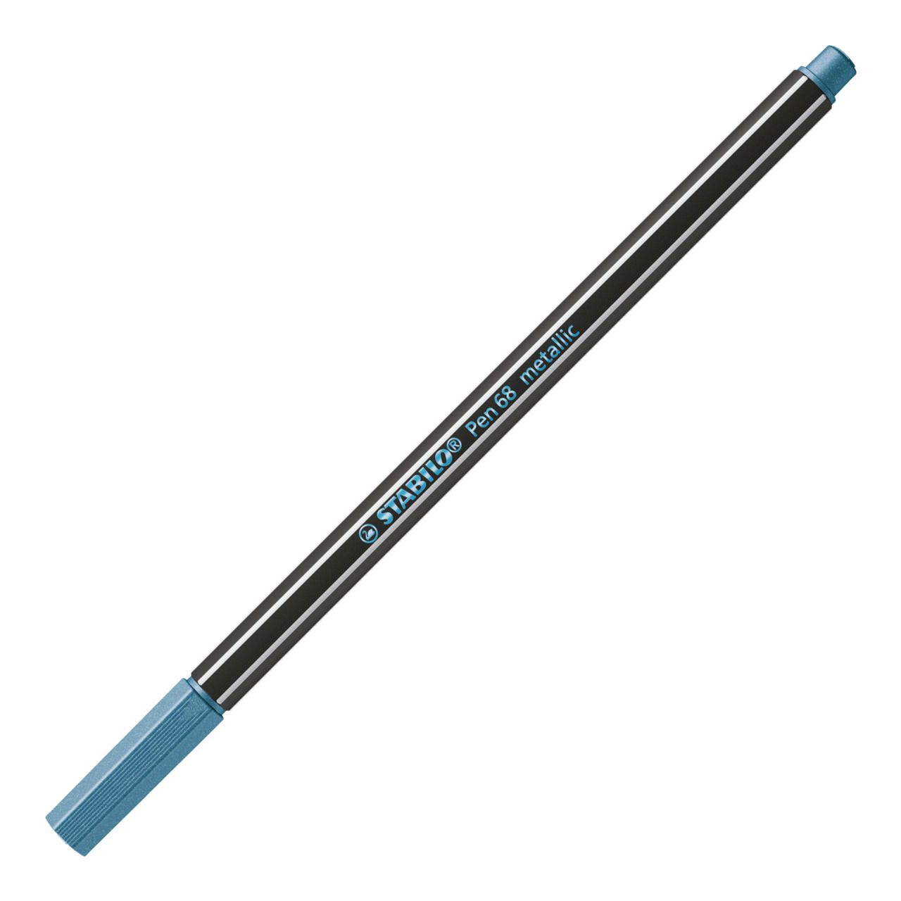 Pennarello Premium Metallizzato - STABILO Pen 68 metallic - Blu metallizzato (25577118)