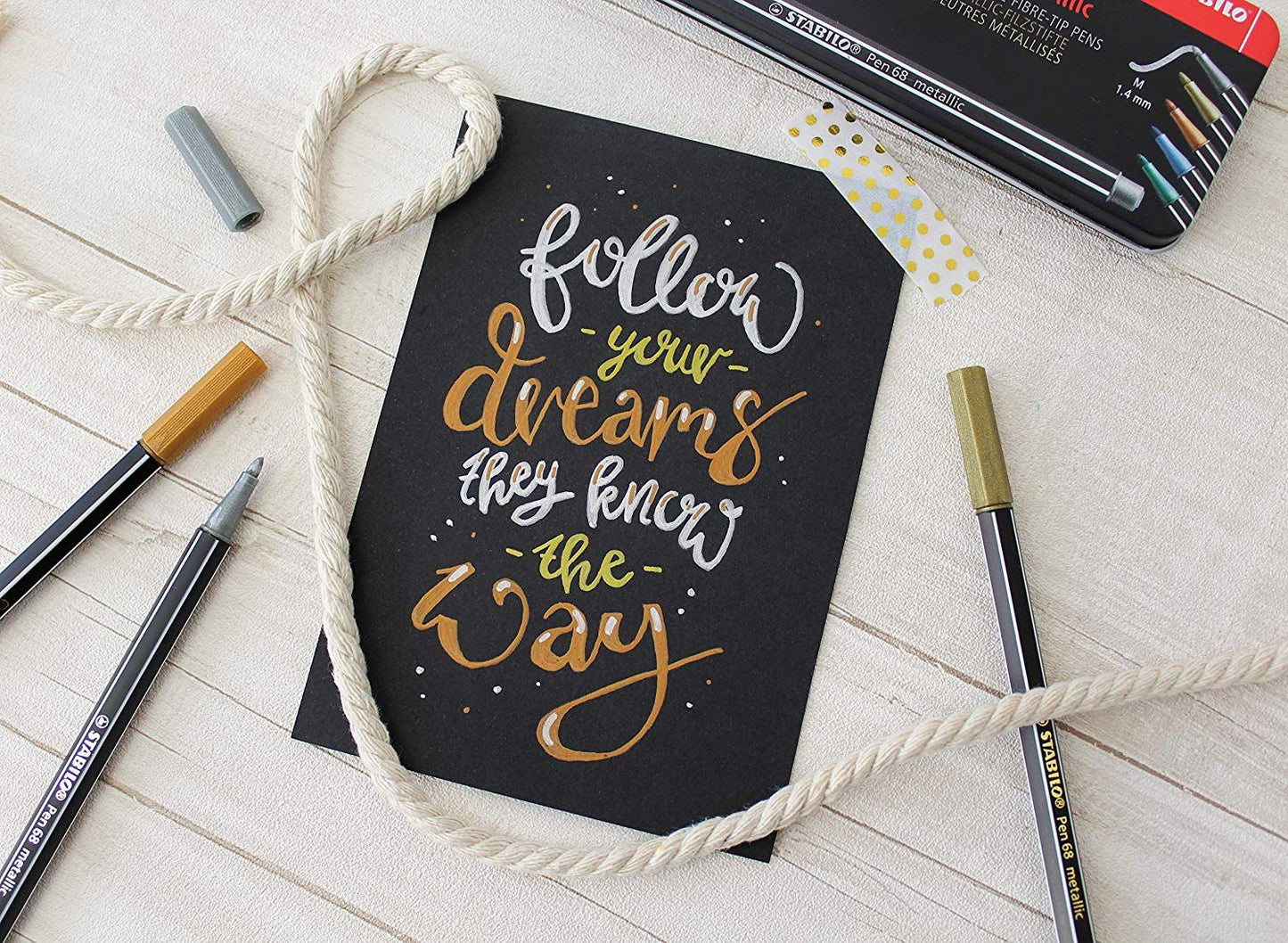 Pennarello Premium Metallizzato - STABILO Pen 68 metallic - Blu metallizzato (25577120)