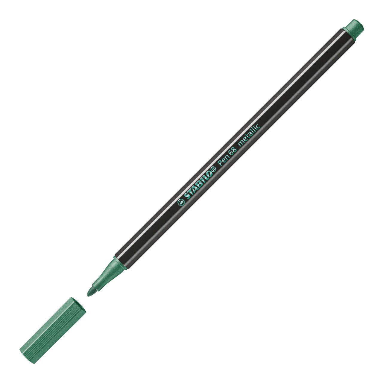 Pennarello Premium Metallizzato - STABILO Pen 68 metallic - Verde metallizzato (25577416)