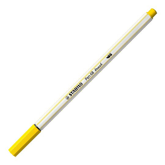 Pennarello Premium con punta a pennello - STABILO Pen 68 brush - Giallo (25576114)