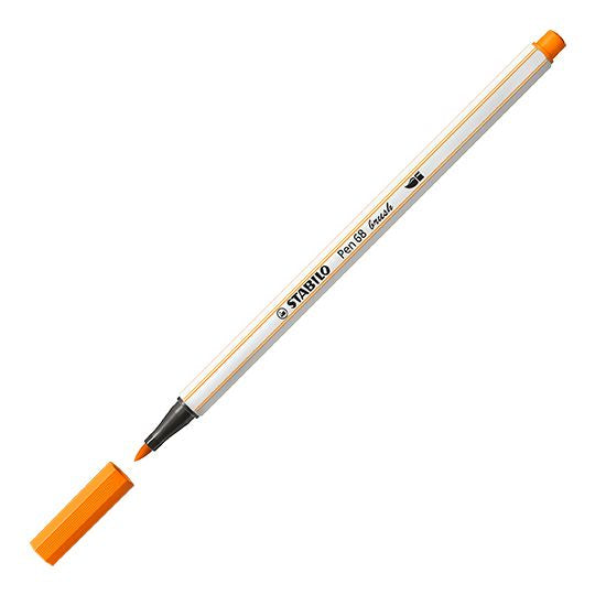 Pennarello Premium con punta a pennello - STABILO Pen 68 brush - Arancione (25575565)