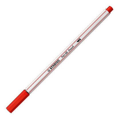Pennarello Premium con punta a pennello - STABILO Pen 68 brush - Rosso Carminio (25576435)