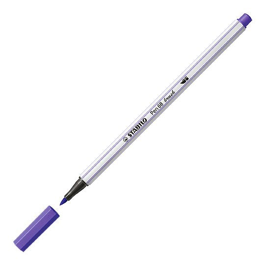 Pennarello Premium con punta a pennello - STABILO Pen 68 brush - Viola (25576934)