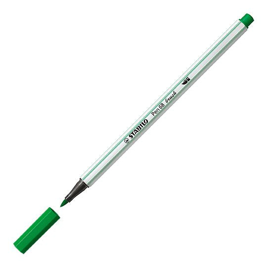 Pennarello Premium con punta a pennello - STABILO Pen 68 brush - Verde (25576660)