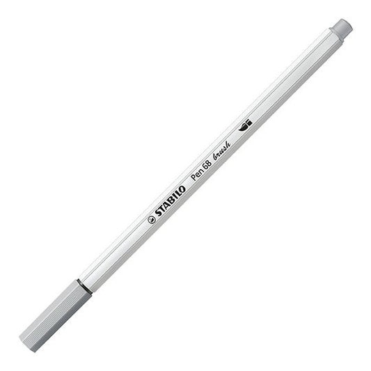 Pennarello Premium con punta a pennello - STABILO Pen 68 brush - Grigio Freddo Medio (25576152)