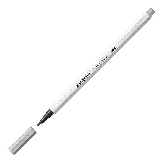 Pennarello Premium con punta a pennello - STABILO Pen 68 brush - Grigio Freddo Medio (25576153)