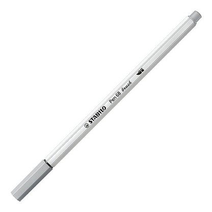 Pennarello Premium con punta a pennello - STABILO Pen 68 brush - Grigio Freddo Medio (25576158)