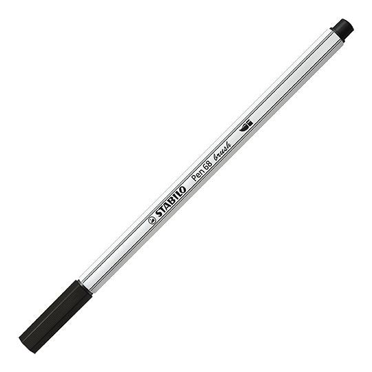 Pennarello Premium con punta a pennello - STABILO Pen 68 brush - Nero (25576195)