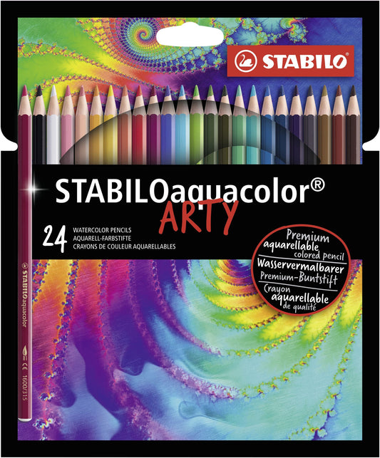 Matita colorata acquarellabile - STABILOaquacolor - ARTY - Astuccio da 24 - Colori assortiti (25534672)