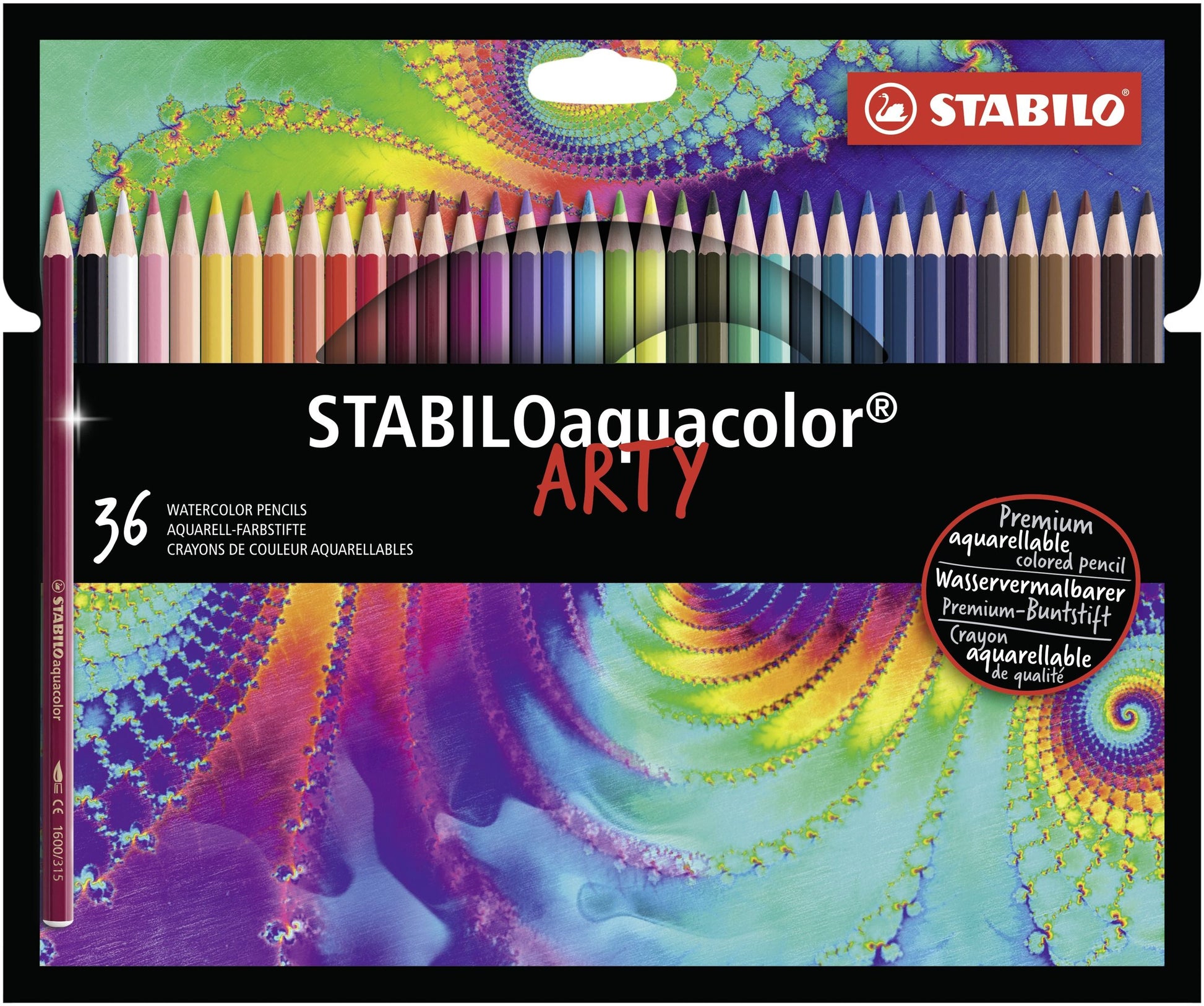 Matita colorata acquarellabile - STABILOaquacolor - ARTY - Astuccio da 36 - Colori assortiti (25534678)