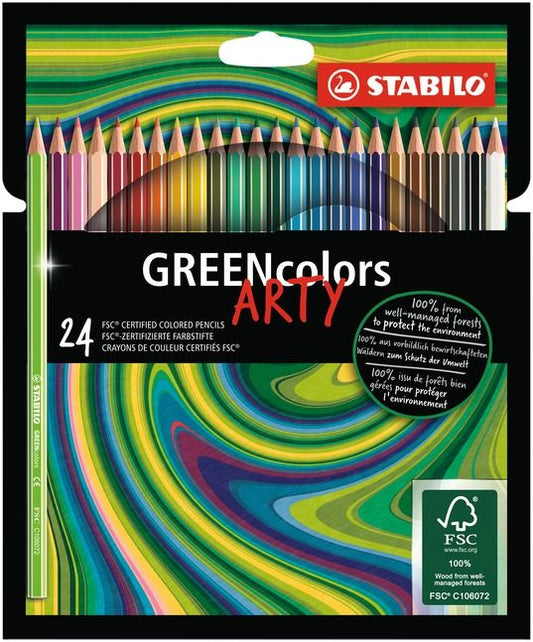 Matita colorata Ecosostenibile - STABILO GREENcolors - ARTY - Astuccio da 24 - Colori assortiti (25534757)