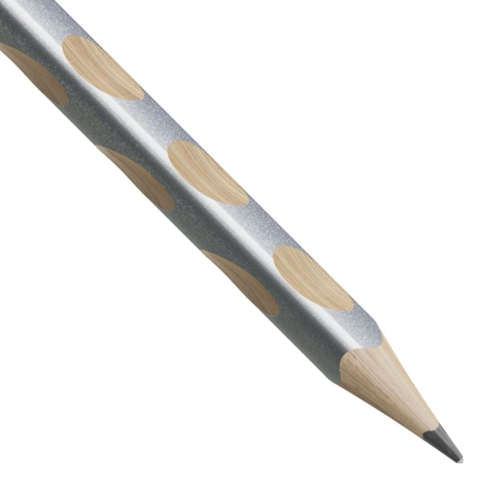 Matita Ergonomica triangolare - STABILO EASYgraph S Metallic per Mancini in Argento - Confezione da 6 - Gradazione HB
 (25545073)