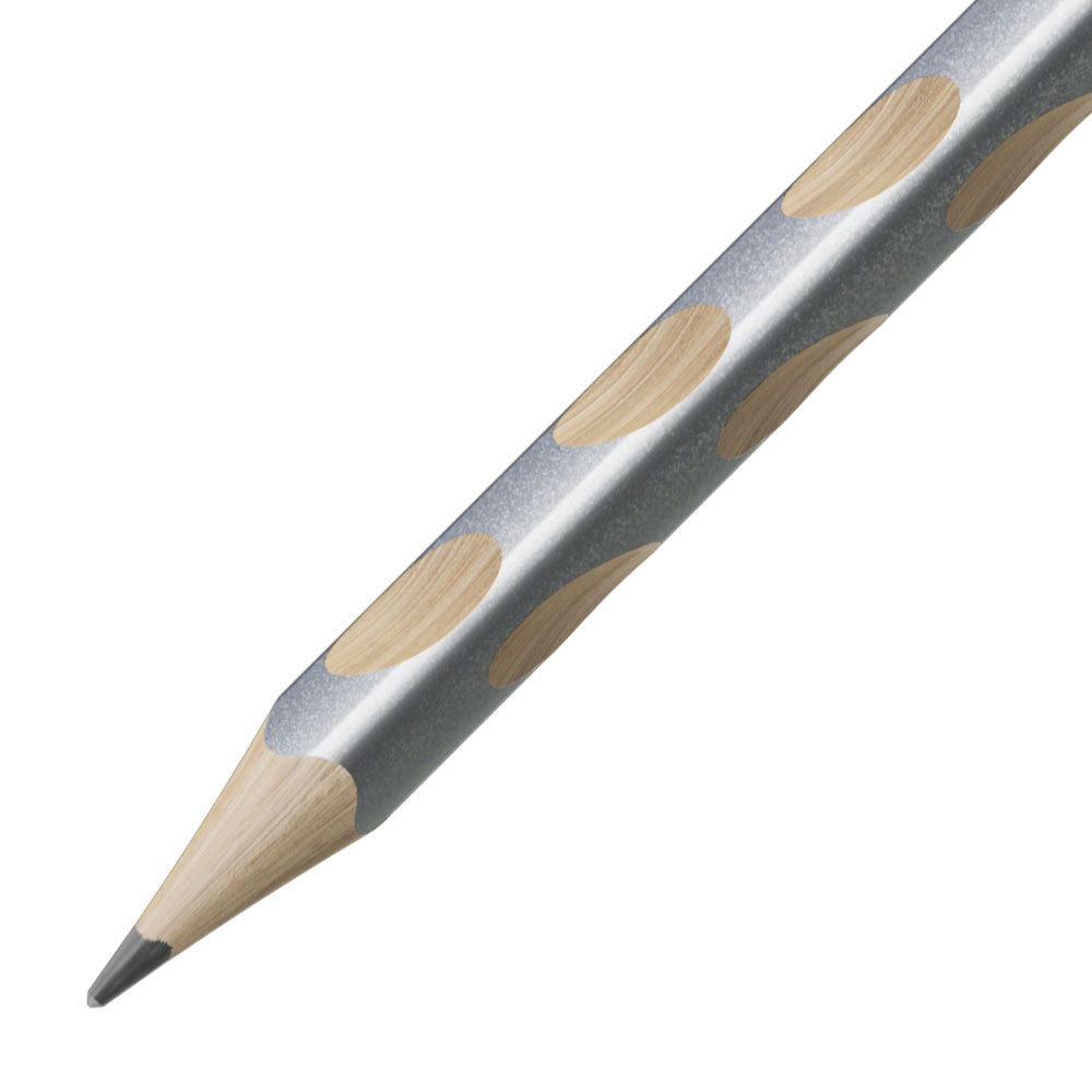Matita Ergonomica triangolare - STABILO EASYgraph S Metallic per Destrimani in Argento - Confezione da 12 - Gradazione HB
 (25545059)