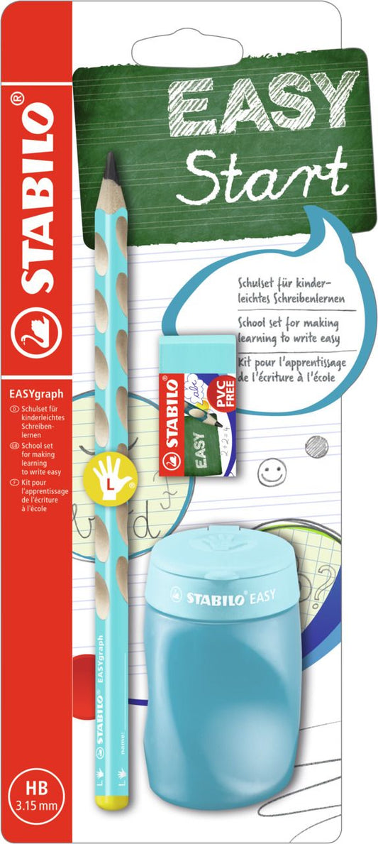 School Set - STABILO EASYgraph in Blu per Mancini - con Gomma + Temperino (25591520)