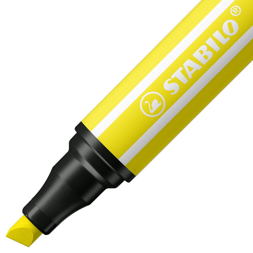 Pennarello Premium a tratto doppio (1 + 5 mm) - STABILO Pen 68 MAX - Giallo Limone (25575146)