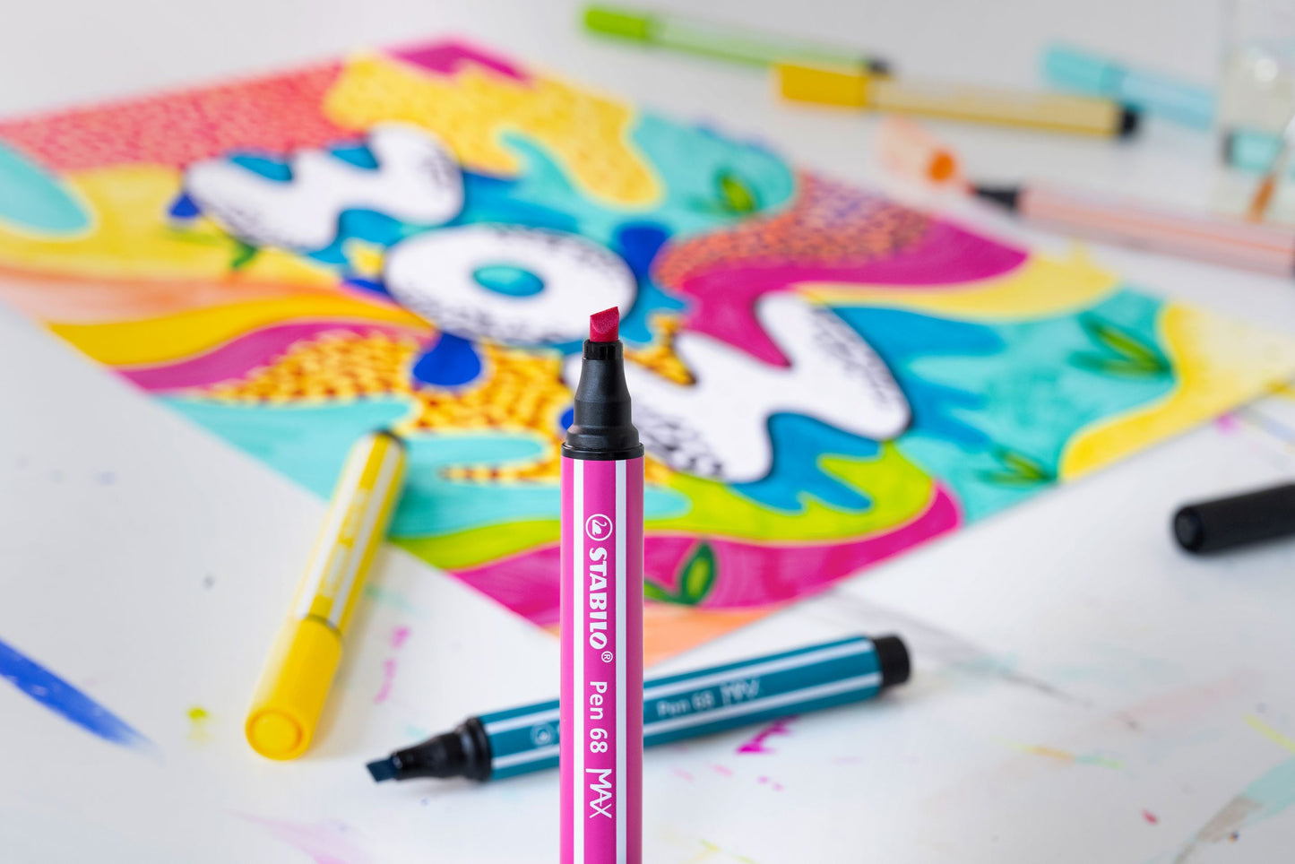 Pennarello Premium a tratto doppio (1 + 5 mm) - STABILO Pen 68 MAX - Rosa Scuro (25575384)