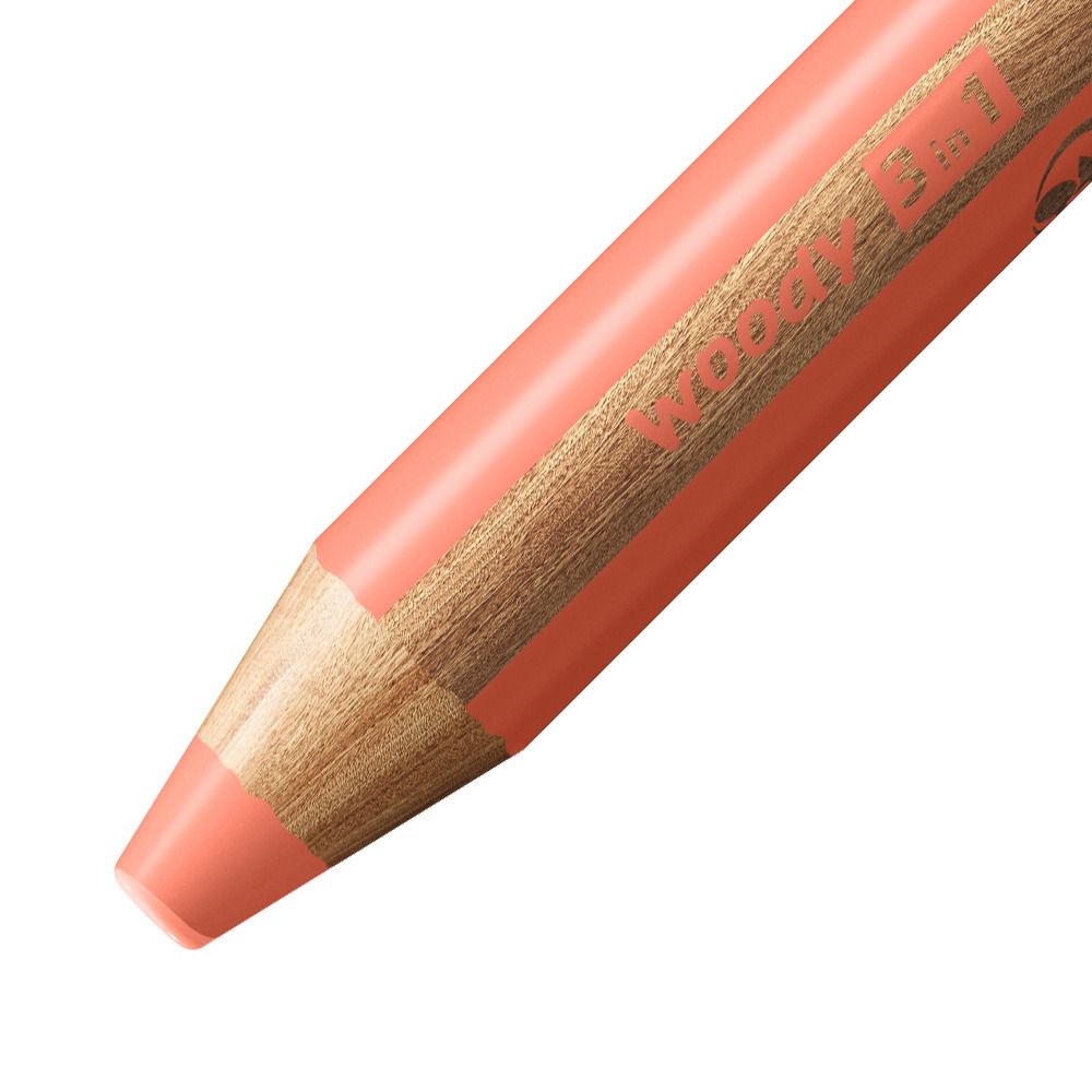 Matita colorata Multi-Funzione - STABILO woody 3 in 1 - Rosso pastello (25544704)