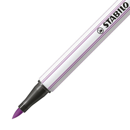 Pennarello Premium con punta a pennello - STABILO Pen 68 brush - ARTY - Scatola in metallo da 30 - Colori assortiti (25575645)