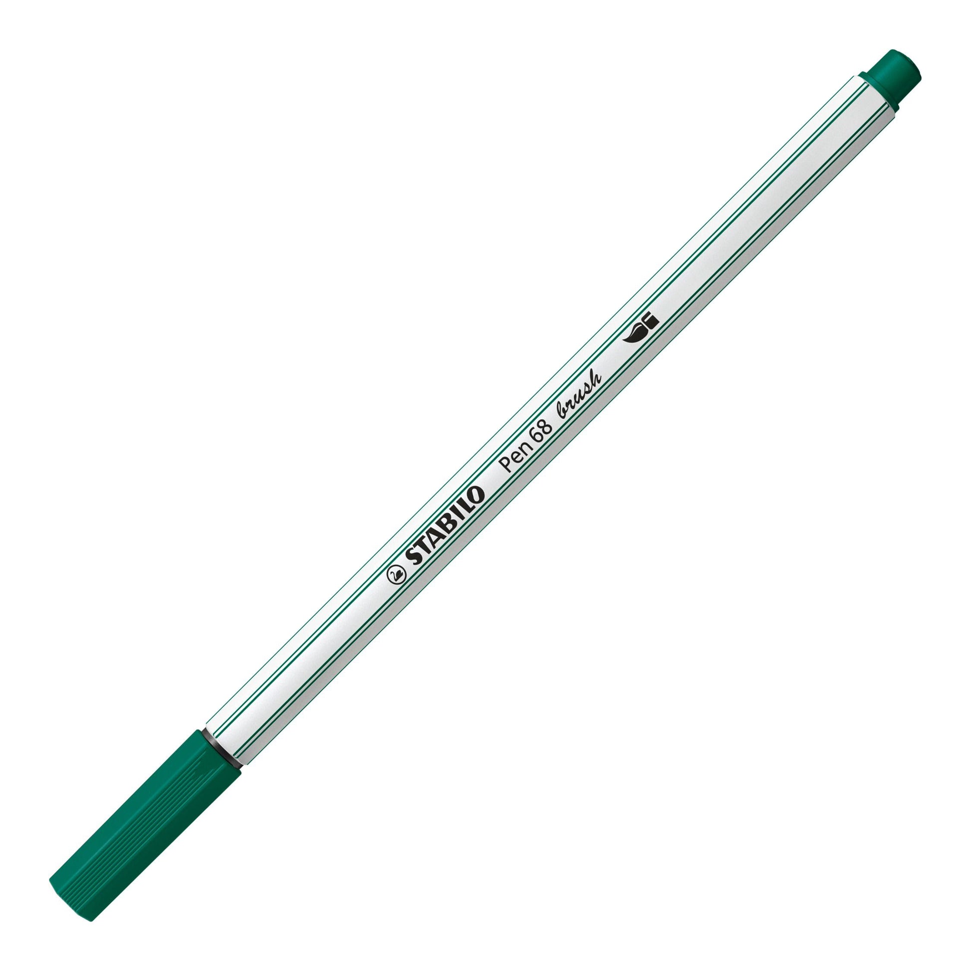 Pennarello Premium con punta a pennello - STABILO Pen 68 brush - Verde turchese (25576891)