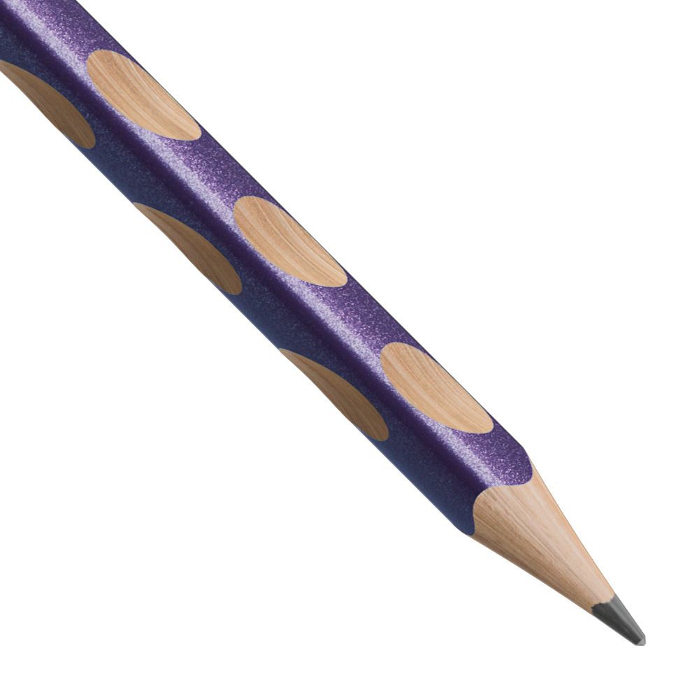 Matita Ergonomica triangolare Sottile - STABILO EASYgraph S Metallic per Mancini in Viola metallizzato - Gradazione HB (25545169)