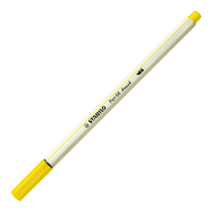 Pennarello Premium con punta a pennello - STABILO Pen 68 brush - Giallo limone (25576125)